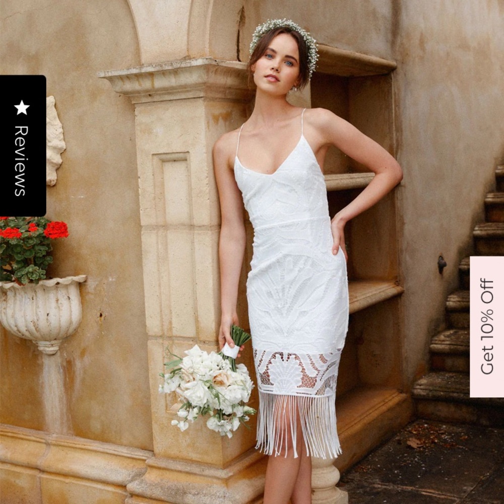 KHALEESI DRESS - WHITE size 4